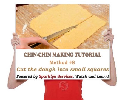 Cut the dough into small squares