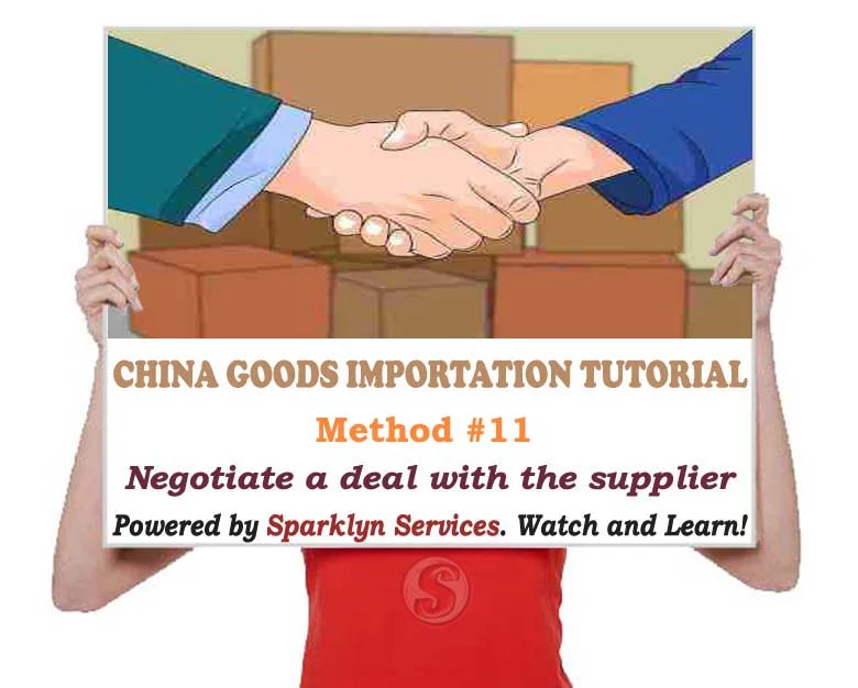 Negotiate a deal with the supplier