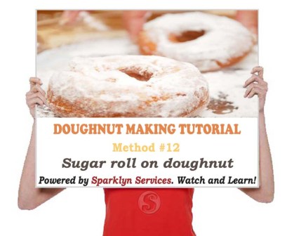 Sugar roll on doughnut