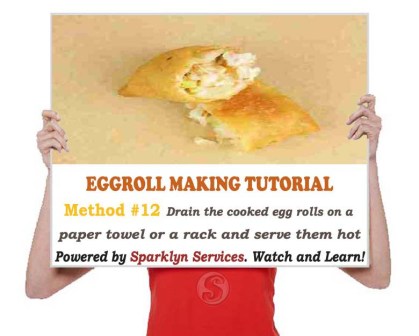 Drain the cooked egg rolls on a paper towel or a rack and serve them hot