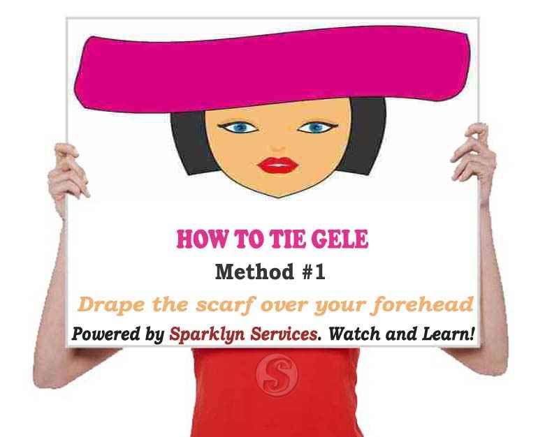 Drape the scarf over your forehead