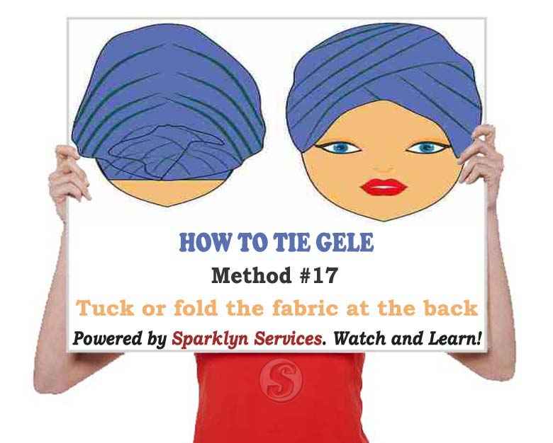 Tuck or fold the fabric at the back