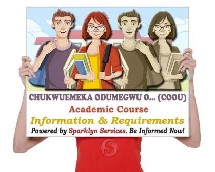 COOU (ANSU)  Courses Offered - Chukwuemeka Odume. | 71+ List