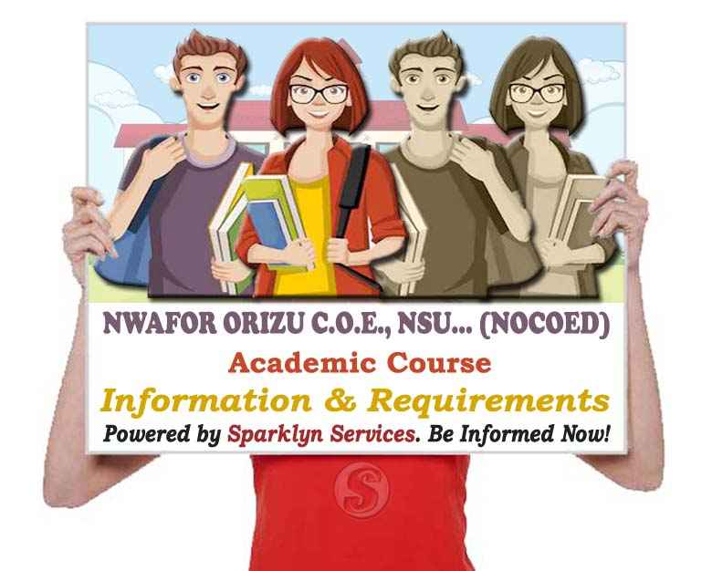 Nwafor Orizu College of Education - NOCOED Courses Offered