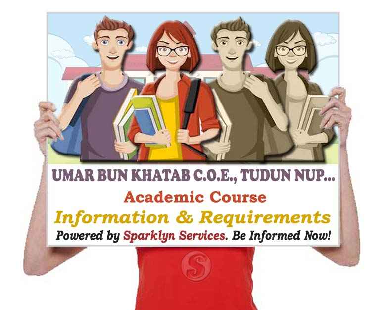 Umar Bun Khatab College of Education, Tudun Nupawa NCE Courses Offered