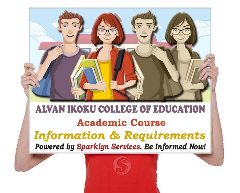 Alvan Ikoku College of Education NCE Courses Offered