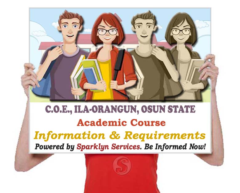 OSSCEILA Courses Offered - College of Education, Ila-Orangu.