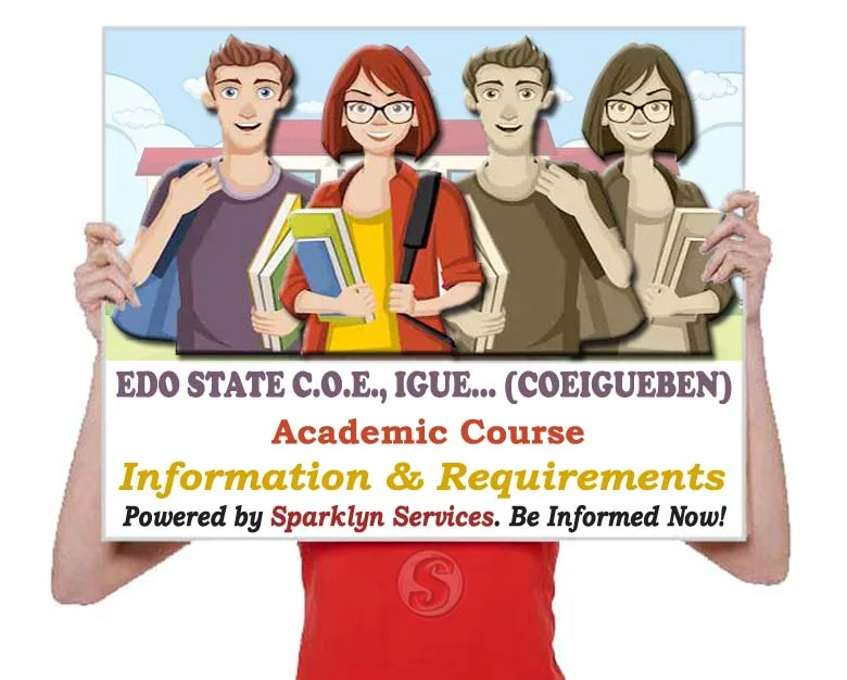 COE Igueben Courses Offered - Edo State College . | 26+ List