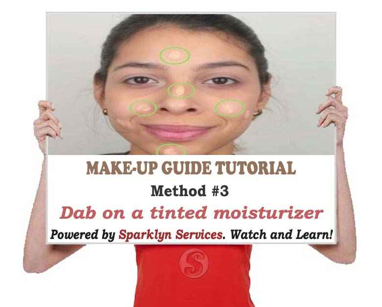 Dab on a tinted moisturizer or a light foundation to your skin