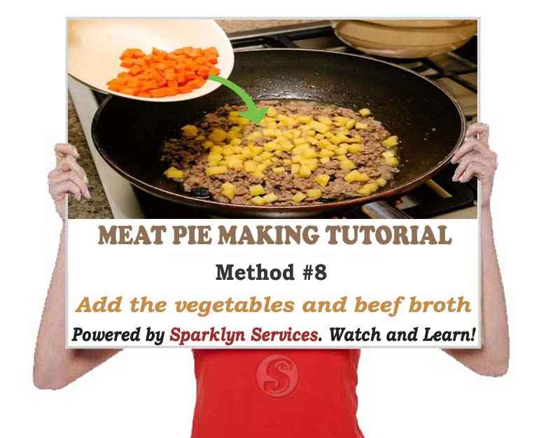 Add the vegetables and beef broth