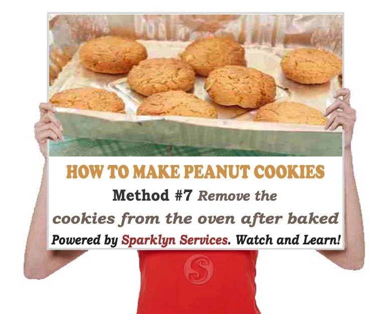 Remove the cookies from the oven after baked