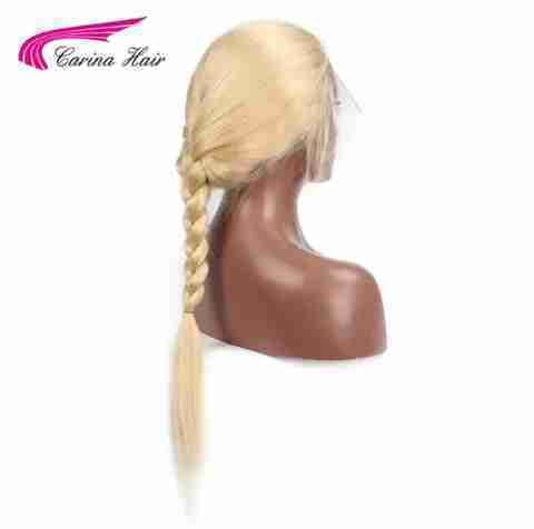 Baby Hair Carina Brazilian Remy Long Blonde Human Hair 613Wigs With Baby Hair