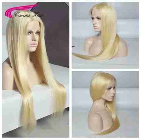 Baby Hair Carina Brazilian Remy Long Blonde Human Hair 613Wigs With Baby Hair