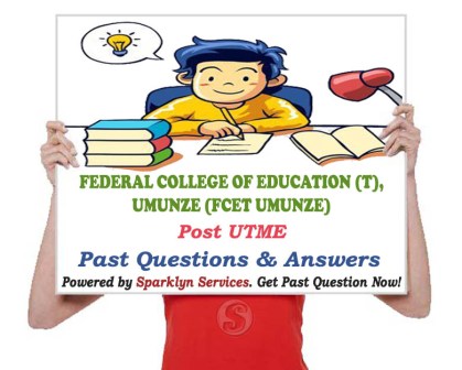 FCET Umunze Post UTME Home Economics (Double Major) Past Questions and Answers (P.Q.A.)