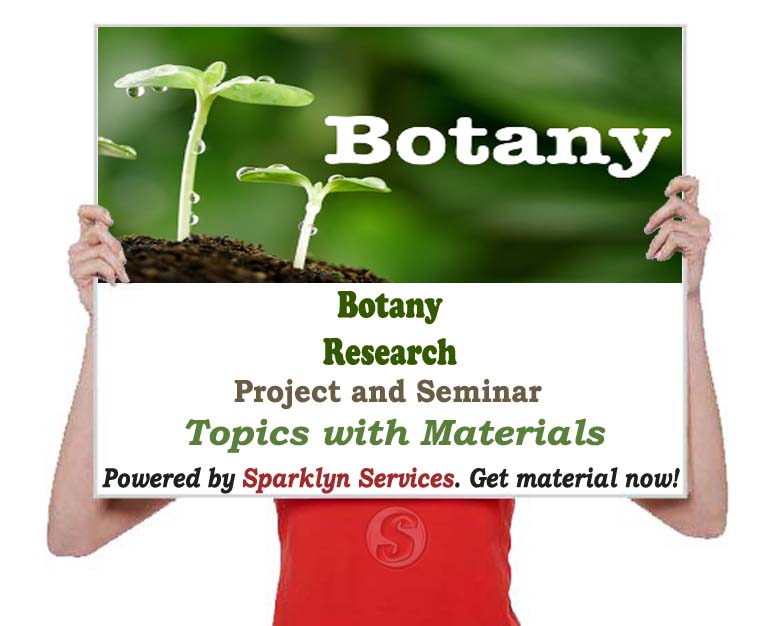 Botany Project / Seminar Proposal Topics