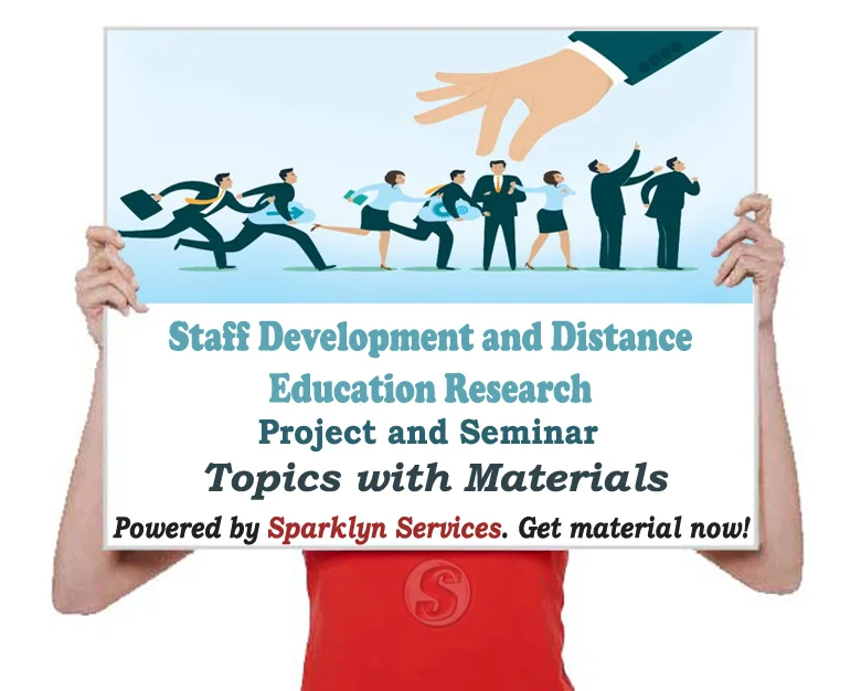 Staff Development and Distance Education Project / Seminar Proposal Topics