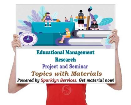 project topic for educational management student